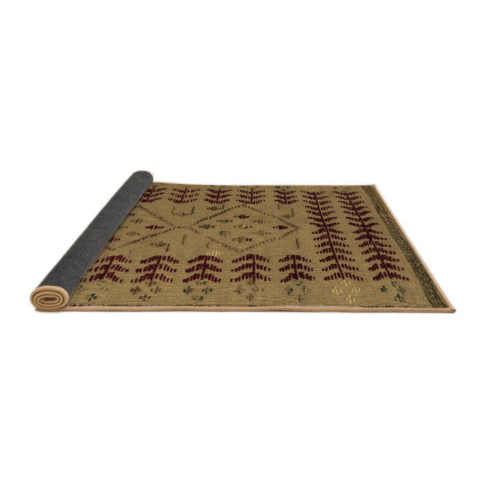 Sideview of Abstract Brown Modern Rug, abs5081brn