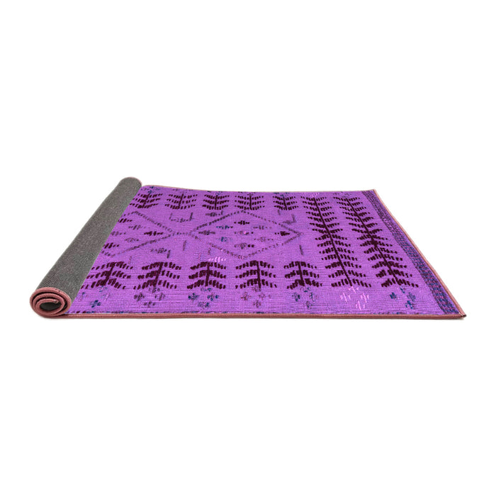 Sideview of Abstract Purple Modern Rug, abs5081pur