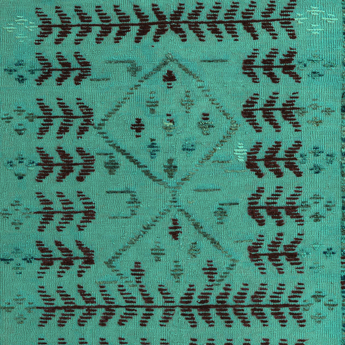 Machine Washable Abstract Turquoise Modern Area Rugs, wshabs5081turq