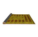 Sideview of Abstract Yellow Modern Rug, abs5081yw