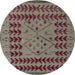 Round Abstract Khaki Green Modern Rug, abs5081