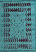 Machine Washable Abstract Light Blue Modern Rug, wshabs5081lblu