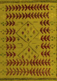 Abstract Yellow Modern Rug, abs5081yw