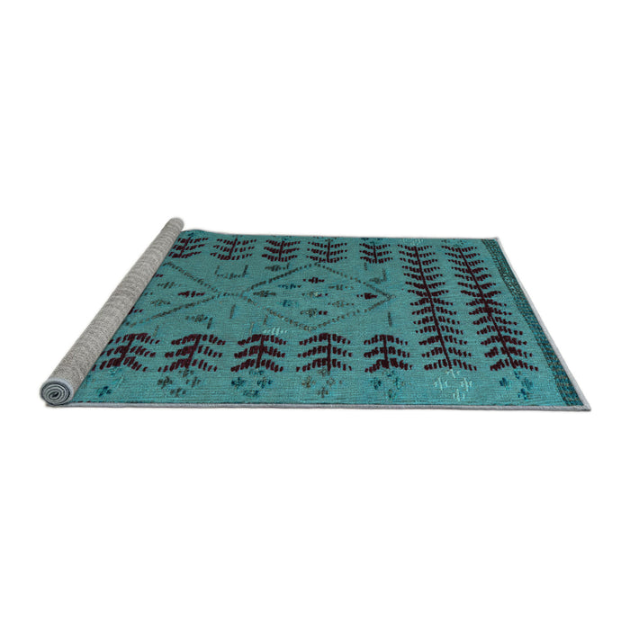 Sideview of Machine Washable Abstract Light Blue Modern Rug, wshabs5081lblu