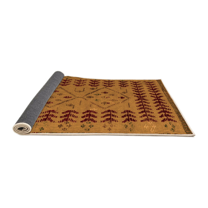 Sideview of Abstract Orange Modern Rug, abs5081org
