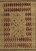 Machine Washable Abstract Brown Modern Rug, wshabs5081brn