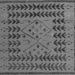 Square Abstract Gray Modern Rug, abs5081gry