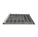 Sideview of Machine Washable Abstract Gray Modern Rug, wshabs5081gry