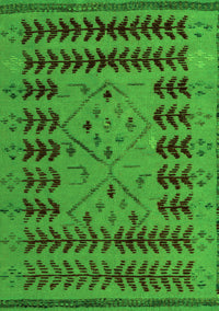 Abstract Green Modern Rug, abs5081grn