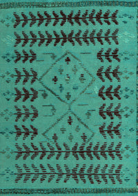 Abstract Turquoise Modern Rug, abs5081turq