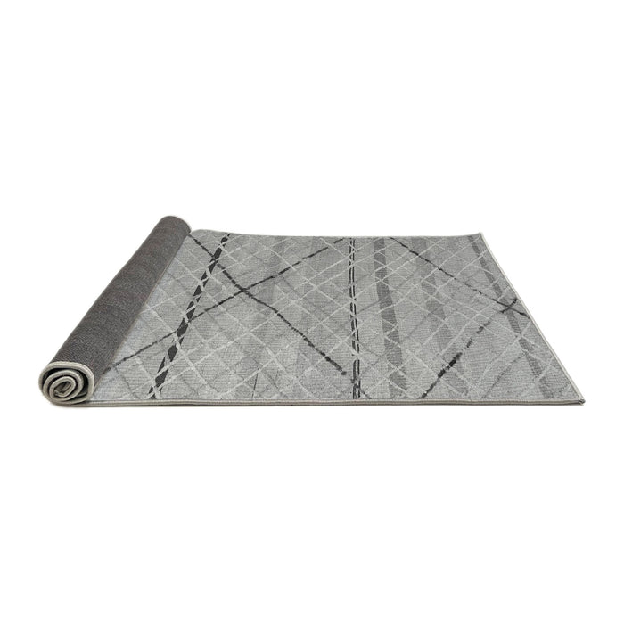 Sideview of Abstract Gray Modern Rug, abs5082gry