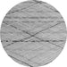 Round Abstract Gray Modern Rug, abs5082gry