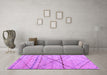 Machine Washable Abstract Purple Modern Area Rugs in a Living Room, wshabs5082pur