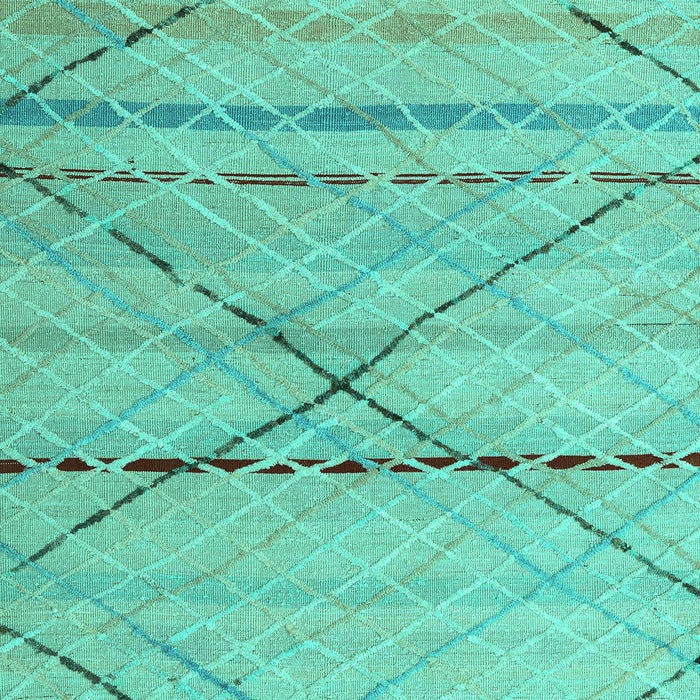 Machine Washable Abstract Turquoise Modern Area Rugs, wshabs5082turq