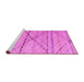 Sideview of Machine Washable Abstract Pink Modern Rug, wshabs5082pnk