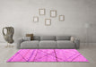 Machine Washable Abstract Pink Modern Rug in a Living Room, wshabs5082pnk