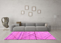 Machine Washable Abstract Pink Modern Rug, wshabs5082pnk