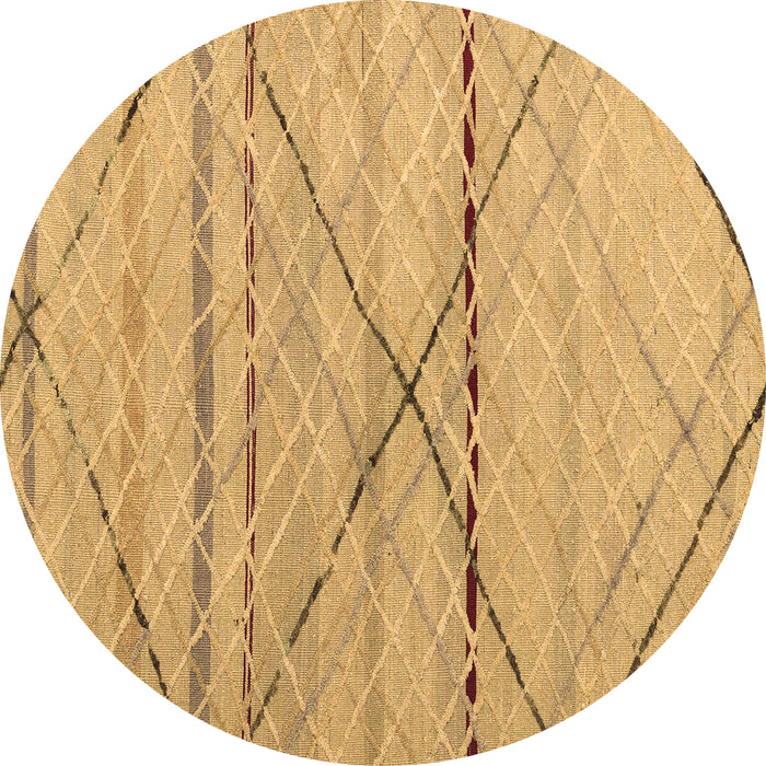 Round Machine Washable Abstract Brown Modern Rug, wshabs5082brn