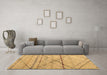 Machine Washable Abstract Brown Modern Rug in a Living Room,, wshabs5082brn