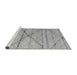 Sideview of Machine Washable Abstract Gray Modern Rug, wshabs5082gry