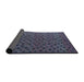 Sideview of Abstract Slate Blue Grey Modern Rug, abs5083