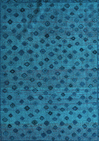 Abstract Light Blue Modern Rug, abs5083lblu