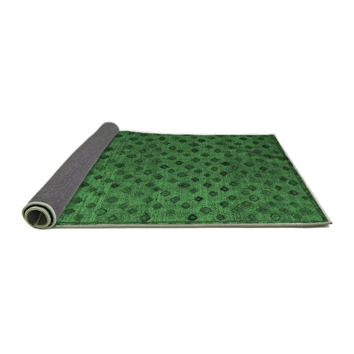 Sideview of Abstract Emerald Green Modern Rug, abs5083emgrn