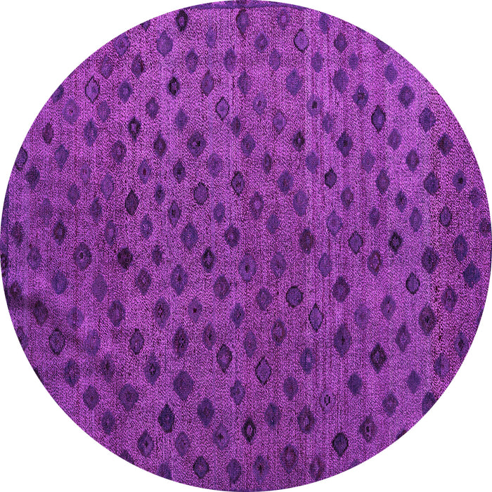 Round Abstract Pink Modern Rug, abs5083pnk