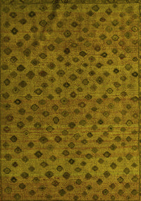 Abstract Yellow Modern Rug, abs5083yw