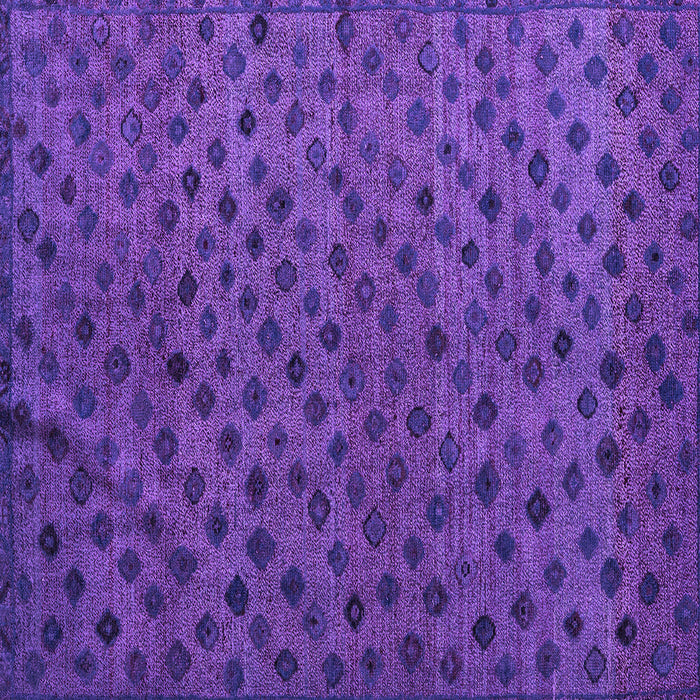 Square Machine Washable Abstract Purple Modern Area Rugs, wshabs5083pur