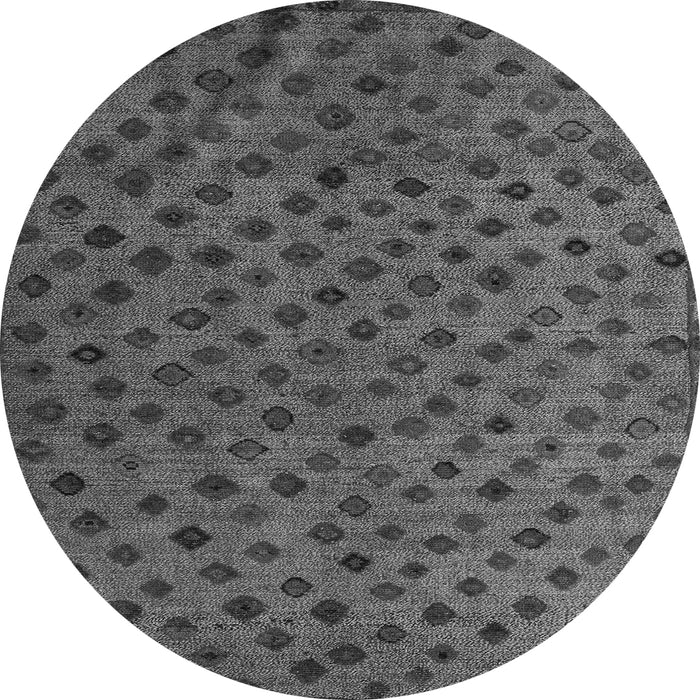Round Abstract Gray Modern Rug, abs5083gry