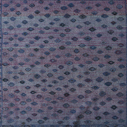 Square Abstract Slate Blue Grey Modern Rug, abs5083