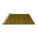 Sideview of Machine Washable Abstract Yellow Modern Rug, wshabs5083yw