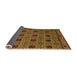 Sideview of Abstract Orange Modern Rug, abs5084org