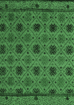 Abstract Emerald Green Modern Rug, abs5084emgrn