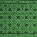 Square Abstract Emerald Green Modern Rug, abs5084emgrn