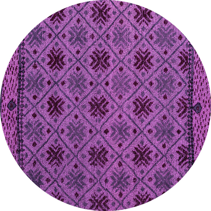 Round Abstract Pink Modern Rug, abs5084pnk