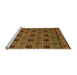 Sideview of Machine Washable Abstract Orange Modern Area Rugs, wshabs5084org