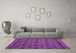 Machine Washable Abstract Pink Modern Rug in a Living Room, wshabs5084pnk