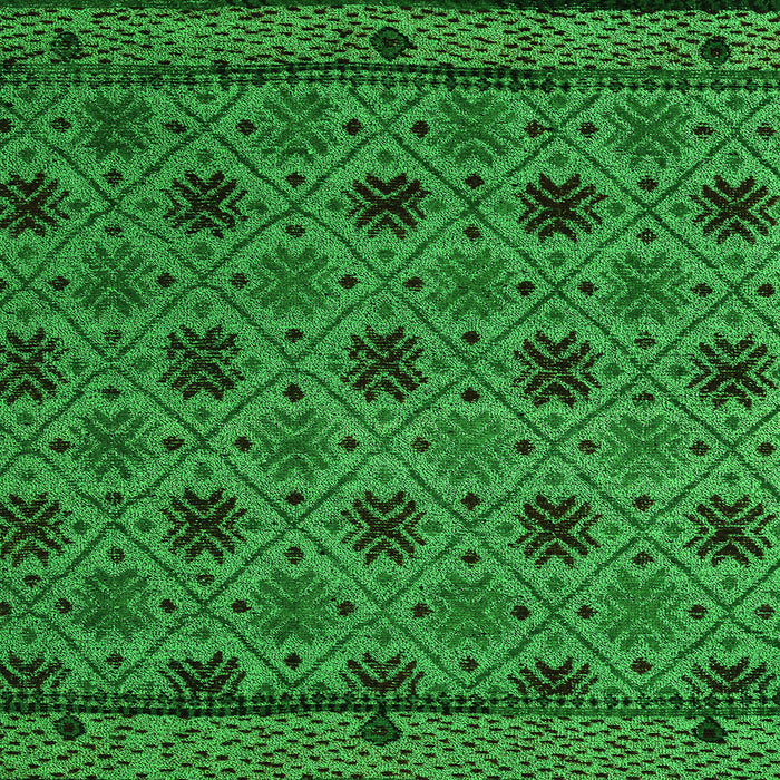 Square Machine Washable Abstract Green Modern Area Rugs, wshabs5084grn