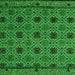 Square Machine Washable Abstract Green Modern Area Rugs, wshabs5084grn