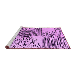 Sideview of Machine Washable Abstract Purple Modern Area Rugs, wshabs5085pur