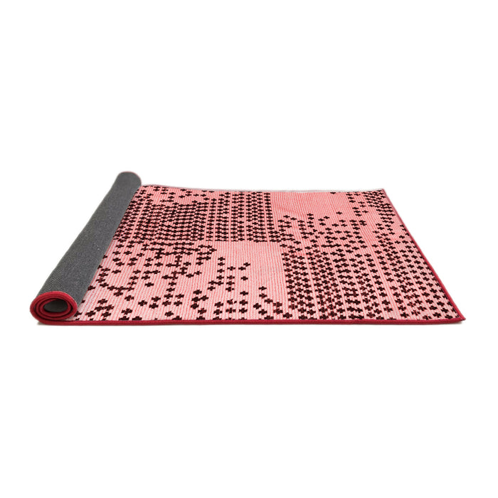 Abstract Red Modern Area Rugs