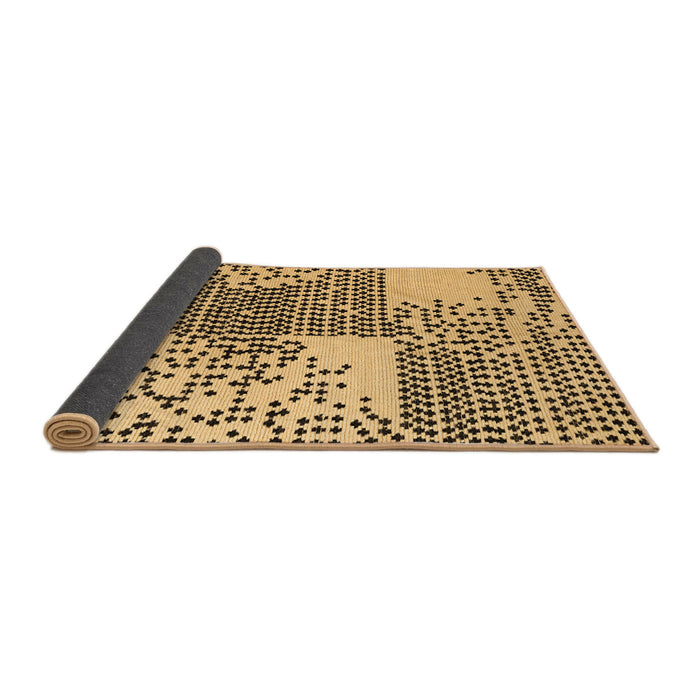 Sideview of Abstract Brown Modern Rug, abs5085brn