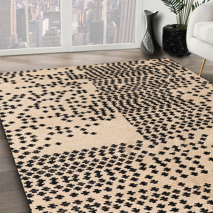 Machine Washable Abstract Pastel Orange Rug in a Family Room, wshabs5085