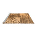 Sideview of Machine Washable Abstract Orange Modern Area Rugs, wshabs5085org