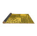 Sideview of Abstract Yellow Modern Rug, abs5085yw