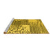 Sideview of Machine Washable Abstract Yellow Modern Rug, wshabs5085yw