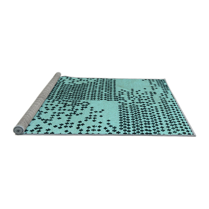 Sideview of Machine Washable Abstract Light Blue Modern Rug, wshabs5085lblu