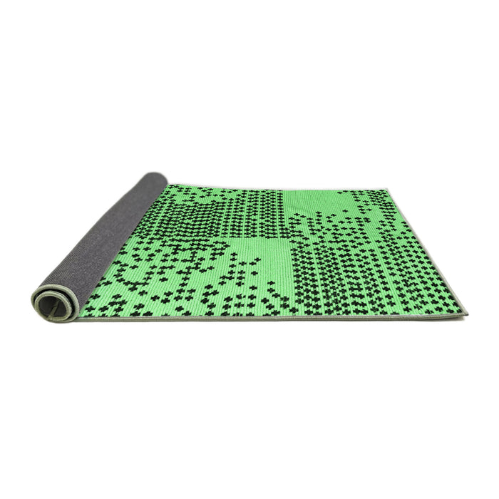 Sideview of Abstract Emerald Green Modern Rug, abs5085emgrn